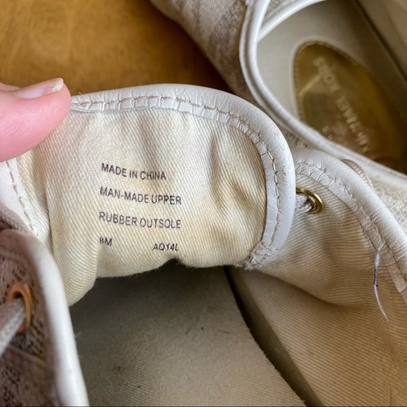 Michael Kors Signature Vanilla Perforated Sneakers with gold accents - Picture 7 of 7